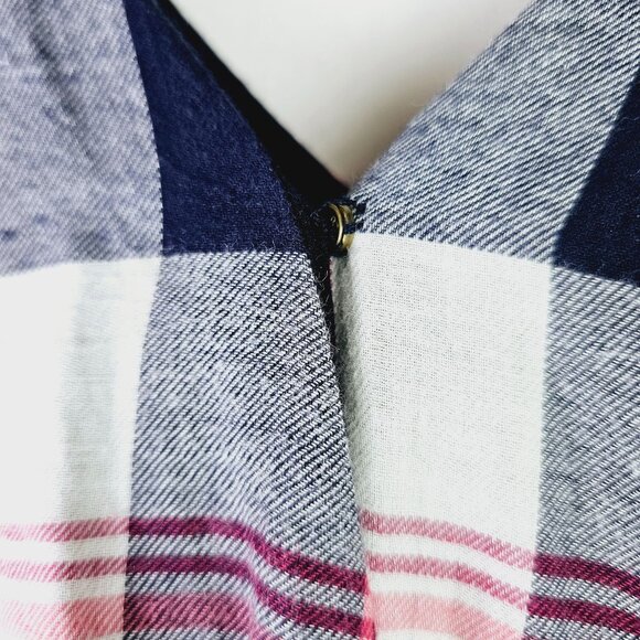 Isabella Sinclair Dickens Plaid Criss Cross Ruffle Hem Dress, Sz XS - Picture 9 of 10